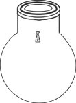 Flask, Reaction,  Spherical, Plain, 150mm (6